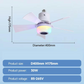 🌈Intelligens mennyezeti ventilátor világítással, RGB-vel és Bluetooth-hangszóróval💡