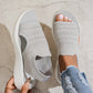 👠☁️ Női, lélegző kötött anyagból készült platform szandál (EU 36-43) ✨