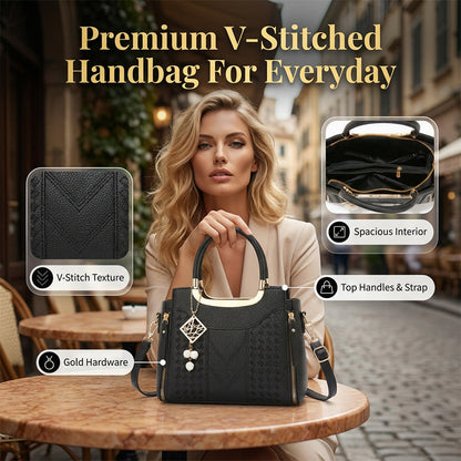 👜 Prémium bőr, elegáns női kézitáska levehető vállpánttal