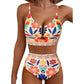 👙Nyaralási mód: BE🌴Női, magas derekú, U-kivágású bikini szett