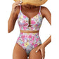 👙Nyaralási mód: BE🌴Női, magas derekú, U-kivágású bikini szett