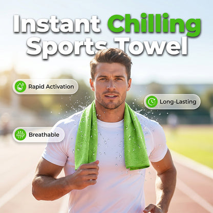 🌬️💨1+1 INGYEN: Azonnali hűtőhatású törölköző sportoláshoz és fitneszhez🏃‍♀️