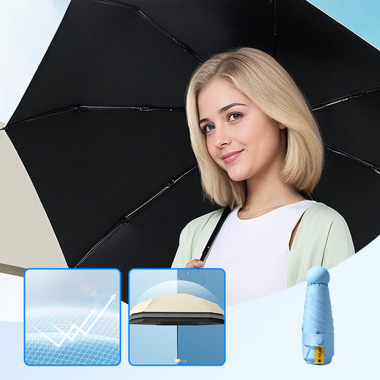 ☂️☀️Kompakt, összecsukható, UV-védelmet nyújtó esernyő
