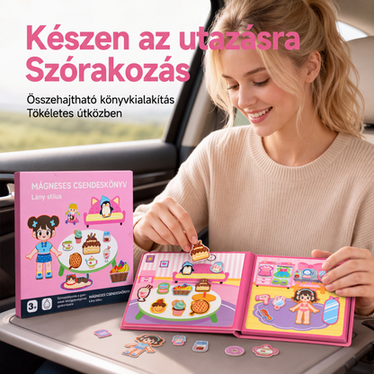🧩 MOST 50% KEDVEZMÉNY! 🧒 Gyerek mágneses csendes könyv – összecsukható puzzle jelenetek, mágneses és oktató jellegű – fejleszti a fiúk és lányok kreativitását és tanulását ✨