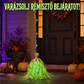 🧹🎃 Halloween elektromos boszorkányseprű díszítés –💡 Világító, mozgó dekoráció – Utánvét ✨