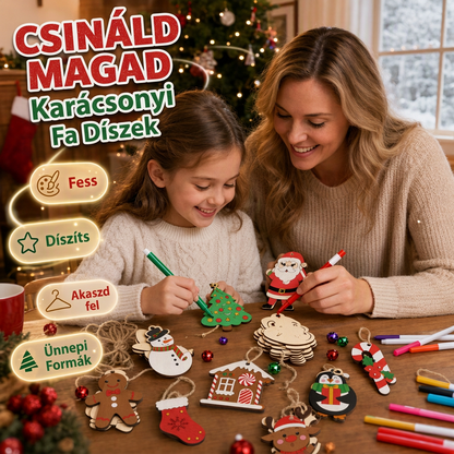 🎄 DIY karácsonyi fadíszítő készlet – Tollakkal és csengőkkel, kreatív ünnepi dekoráció ✨